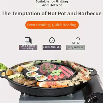 Hliníková štvorcová skladacia gril panvica s nepriľnavým povrchom na vonkajšie použitie