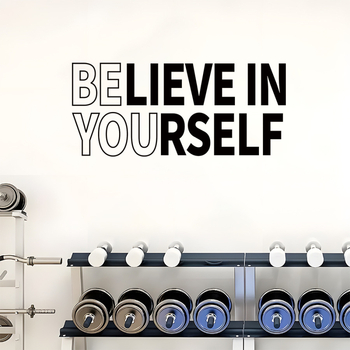 Samoljepljiva zidna naljepnica s porukama pozitivne energije, PVC materijal, 1 komad, crtični stil, za dnevni boravak, spavaću sobu ili ulaz