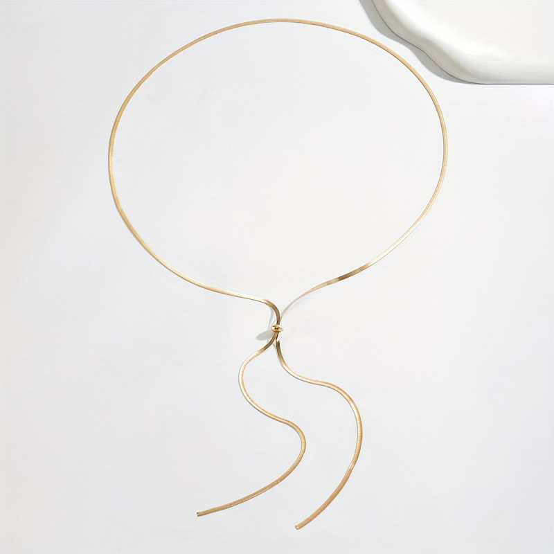 Inel din oțel inoxidabil cu placare 18K, reglabil în formă U, design pentru copii