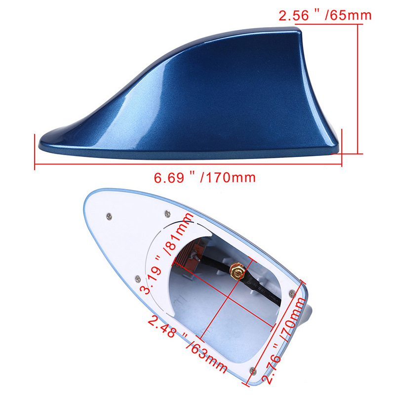Autórádiová anténa s dizajnom žraločej plutvy, lepiace uchytenie, 5V, 10A, trvalá životnosť