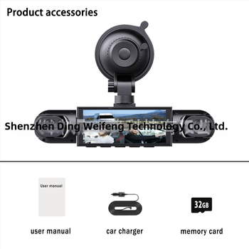 Štvorkanálny automobilový dash cam 1080p: predná, ľavá, pravá a zadná kamera, cúvacie zobrazenie, 16 GB pamäť