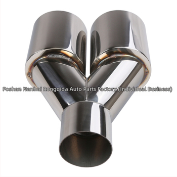 DTOUCH nerezová oceľ výfuková trubica, Y-typ, modifikácia 1 na 2, štyri výstupy dvojitého výfukového, univerzálne