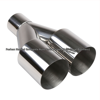 DTOUCH nerezová oceľ výfuková trubica, Y-typ, modifikácia 1 na 2, štyri výstupy dvojitého výfukového, univerzálne