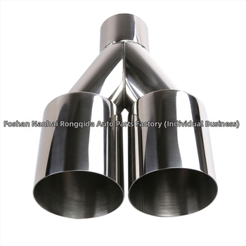 DTOUCH nerezová oceľ výfuková trubica, Y-typ, modifikácia 1 na 2, štyri výstupy dvojitého výfukového, univerzálne