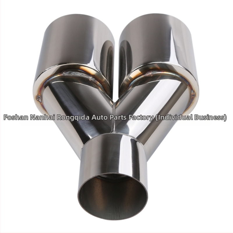 DTOUCH nerūdijančio plieno išmetimo vamzdelis, Y tipo modifikacija 1 į 2, keturių išėjimų dvigubas išmetimas, universalus