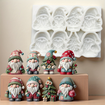 Silikon kalup za pečenje s božićnim dizajnom, 1 kom, fleksibilan, otporan na visoke temperature