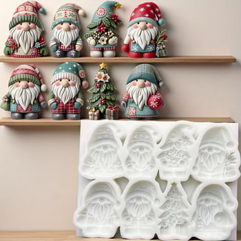 Silikon kalup za pečenje s božićnim dizajnom, 1 kom, fleksibilan, otporan na visoke temperature