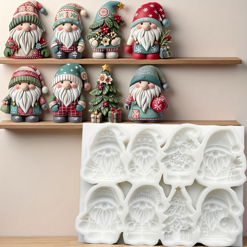Silikon kalup za pečenje s božićnim dizajnom, 1 kom, fleksibilan, otporan na visoke temperature
