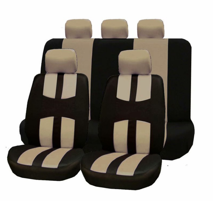 Σετ καλυμμάτων καθισμάτων αυτοκινήτου, 9 τεμάχια, αναπνεόμενο πλεκτό ύφασμα, πλήρης κάλυψη για αυτοκίνητα με πέντε θέσεις, κατάλληλο για όλες τις εποχές