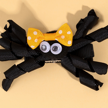 Doplnok do vlasov – Ručne vyrobený klip so stuhou a motívom pavúka, Zirui Lida, ZR-090, jeseň 2025