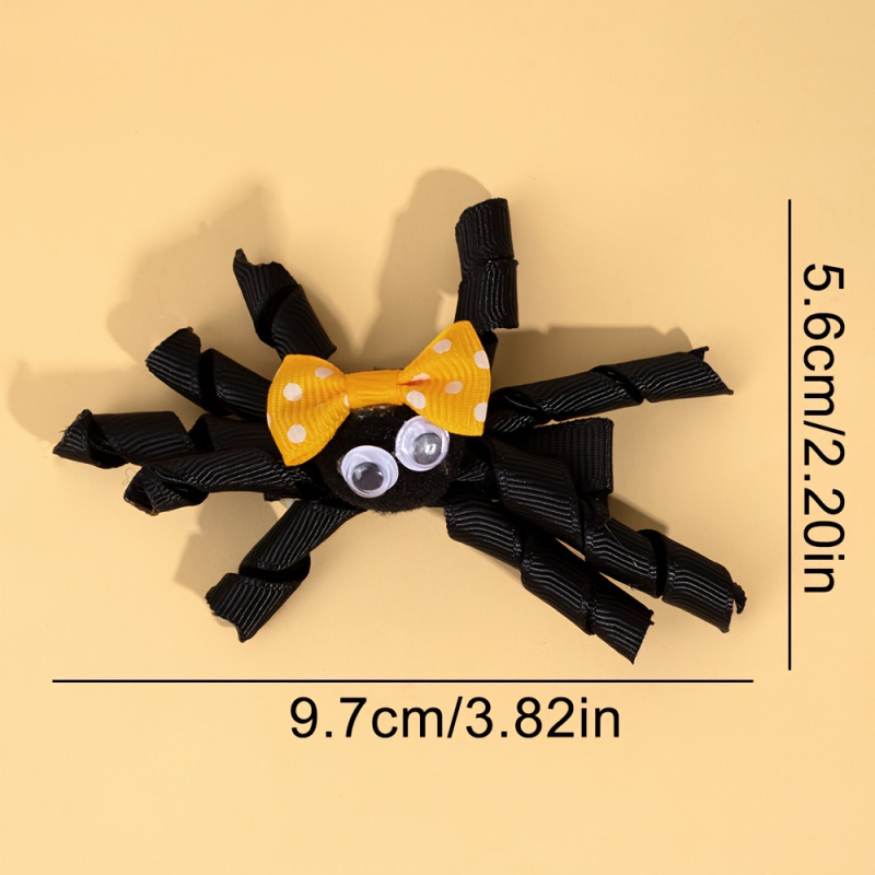 Doplnok do vlasov – Ručne vyrobený klip so stuhou a motívom pavúka, Zirui Lida, ZR-090, jeseň 2025