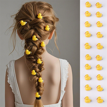 Set klipsi za kosu za djevojčice: ručno izrađene duckbill klipse - plastične, Princess serija, pet komada