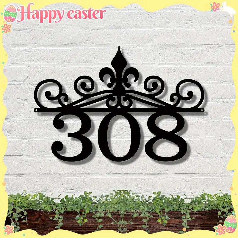 Tabla broja vrata, od željeza, moderni minimalistički stil, prilagodljiva, pogodna za dom, ured i hoteli/restorani