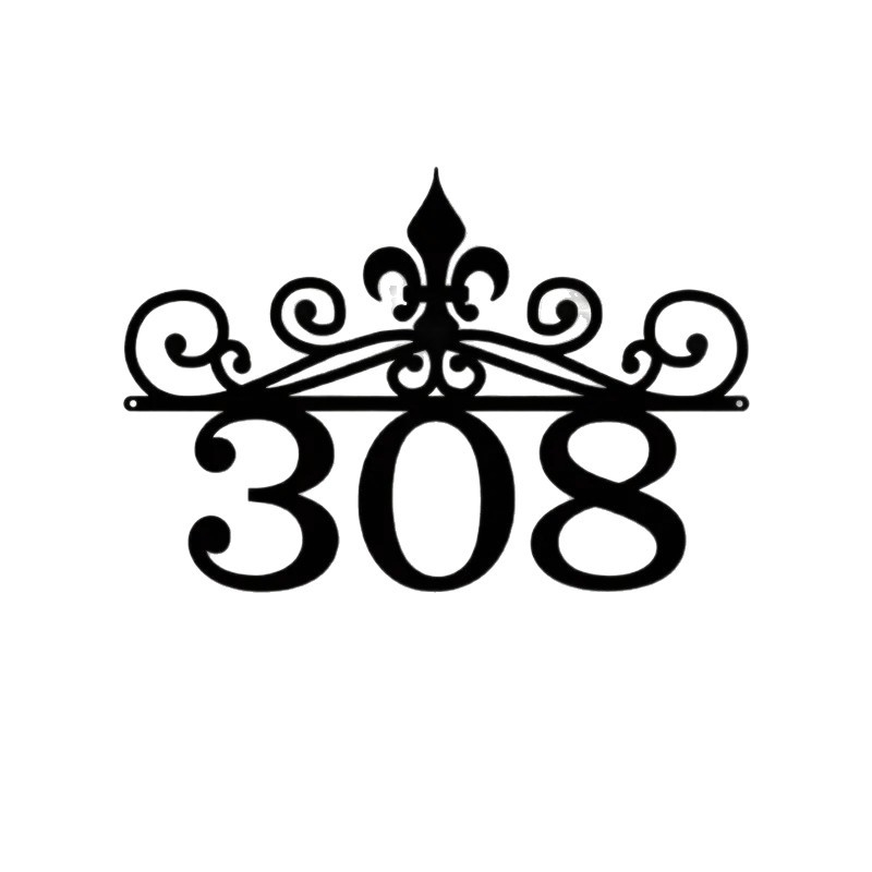 Tabla broja vrata, od željeza, moderni minimalistički stil, prilagodljiva, pogodna za dom, ured i hoteli/restorani