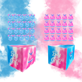Rekviziti za otkrivanje spola bebe — crtani stil, papirni materijal, Ruihan marka, kutija, rekviziti za uređenje prostora