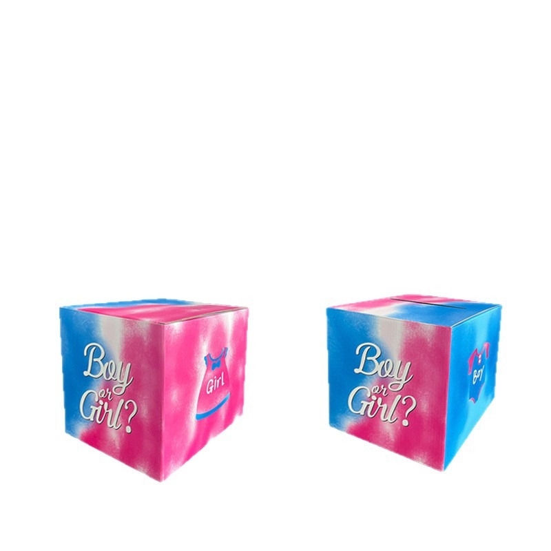 Rekviziti za otkrivanje spola bebe — crtani stil, papirni materijal, Ruihan marka, kutija, rekviziti za uređenje prostora