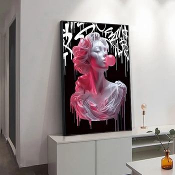 Platno s portret motivom, okvir od masivnog drveta ili bez okvira, platno, jedno djelo