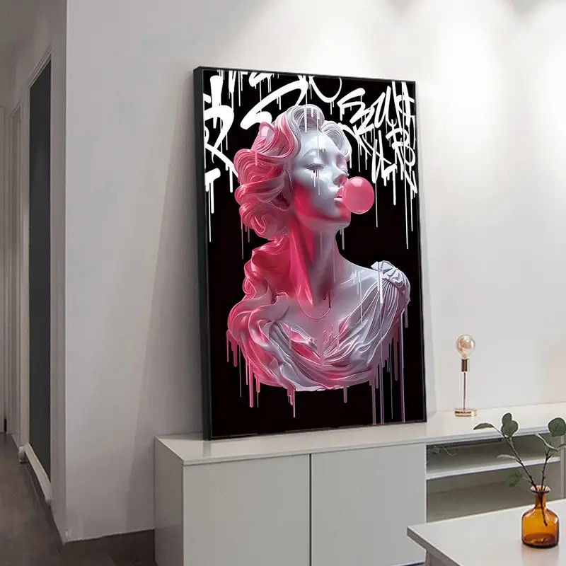 Platno s portret motivom, okvir od masivnog drveta ili bez okvira, platno, jedno djelo