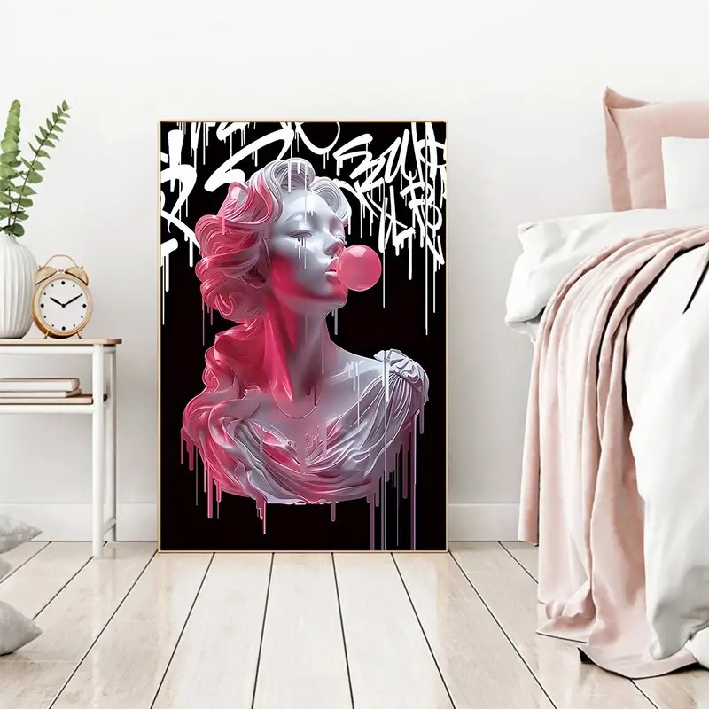 Platno s portret motivom, okvir od masivnog drveta ili bez okvira, platno, jedno djelo