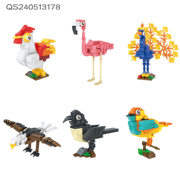 Stavebnice pre deti – séria zvierat, DIY (ABS, 38–50 dielov, vek 4–6 rokov, Logo OEM)