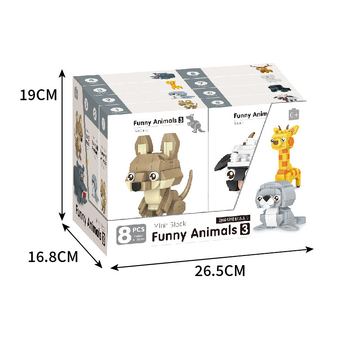 Stavebnice pre deti – séria zvierat, DIY (ABS, 38–50 dielov, vek 4–6 rokov, Logo OEM)