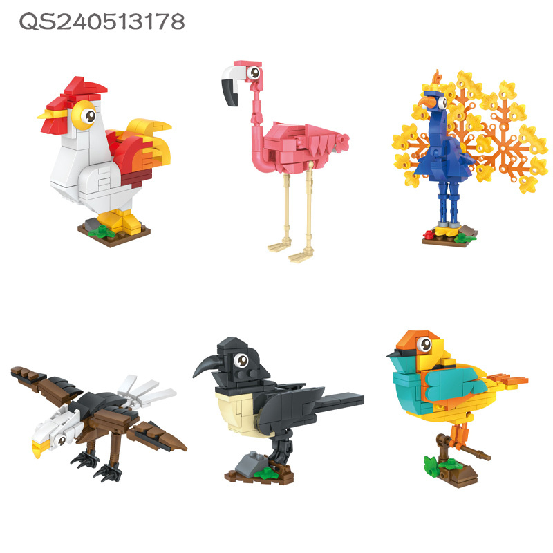 Stavebnice pre deti – séria zvierat, DIY (ABS, 38–50 dielov, vek 4–6 rokov, Logo OEM)