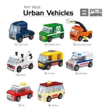 Set de blocuri plastice XL - model mașină spațială, DIY, logo OEM, 7-14 ani