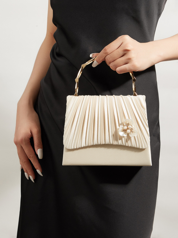 Ženska torbica preko ramena od svile, stil kuverte, horizontalan kvadratni oblik, unutarnja pretinac za telefon, poliester podstava