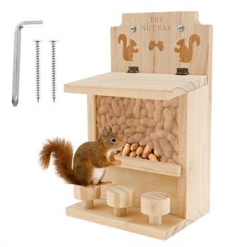 Drevená krmítka pre veveričky — vonkajšia zavesiteľná, na objednávku, všeobecné použitie, značka Pioneering