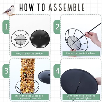 Hrănitoare cilindrică din fier pentru semințe, pentru păsări și veverițe, stil chinezesc