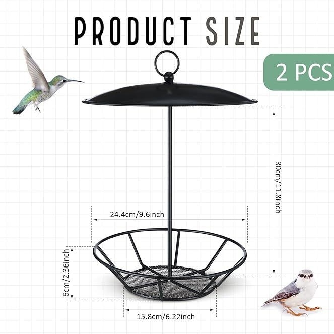 Hrănitoare cilindrică din fier pentru semințe, pentru păsări și veverițe, stil chinezesc