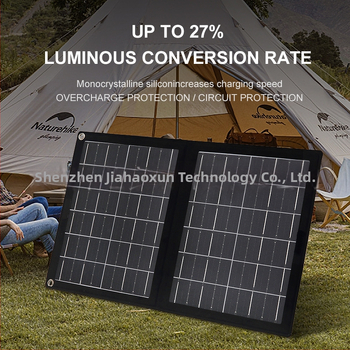 Saules enerģijas ārējā uzlādes soma ceļojumiem, salokāma (20W, 5V)