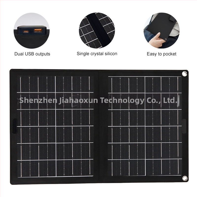 Saulės energijos kelioninis įkrovimo krepšys, sulankstomas (20W, 5V)