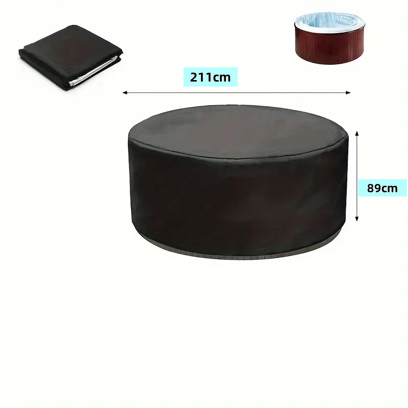 Kruhový vonkajší kryt na bazén – Oxford látka, moderný minimalistický štýl