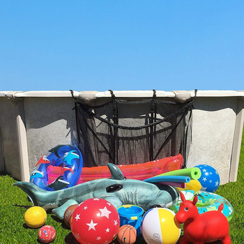 Съхранителна висяща чанта, найлон, кубообразна форма, голям капацитет, мултифункционална за басейн и събиране на играчки