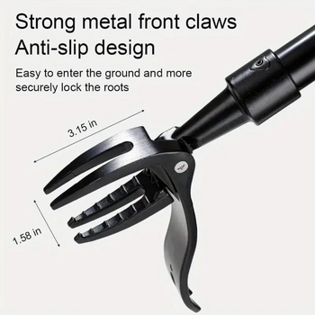 Stojaci vyťahovač burín - ručný, s vyťahovačom koreňov, odnímateľný záhradný nástroj