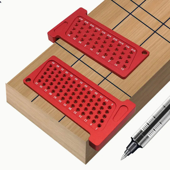 Drevoobrábací značkovací merací nástroj, T-tvar dierkovacie meradlo, hliníková zliatina, imperiálny/metrický, rozloženie a kreslenie pravítka