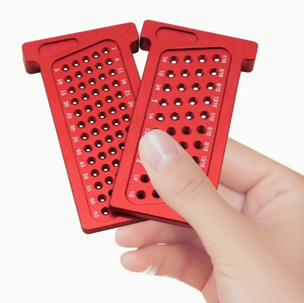 Drevoobrábací značkovací merací nástroj, T-tvar dierkovacie meradlo, hliníková zliatina, imperiálny/metrický, rozloženie a kreslenie pravítka