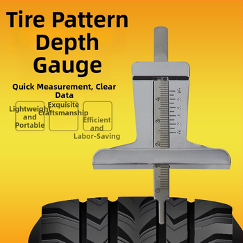 Meradlo hĺbky dezénu pneumatiky s vernierom, nerezová oceľ, rozsah 50 mm, presnosť 1 mm