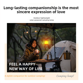 LED kempingová lampa s nabíjateľnou batériou, prenosná lampička do stanu, 3.7V, 3W, dotykový vypínač