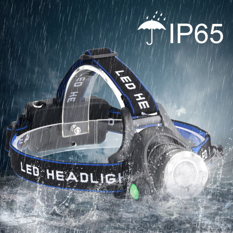 Externá LED čelovka s USB nabíjaním, 10W, nastaviteľné zaostrenie, batéria 2400mAh, dosah 500 m