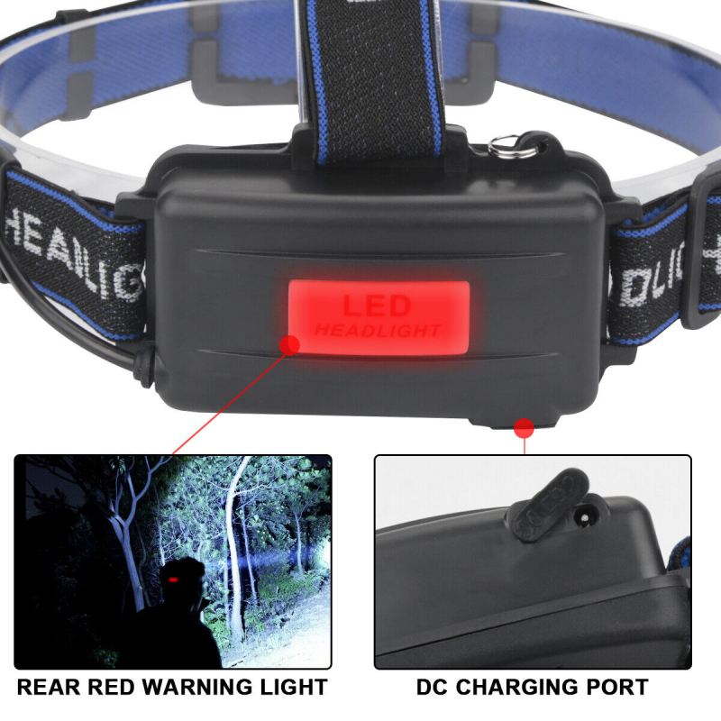 Externá LED čelovka s USB nabíjaním, 10W, nastaviteľné zaostrenie, batéria 2400mAh, dosah 500 m