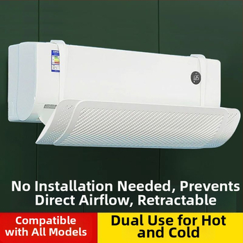 Nástenný univerzálny vysúvací deflektor pre klimatizáciu, perforovaný panel, nastaviteľný prívod vzduchu hore-dole