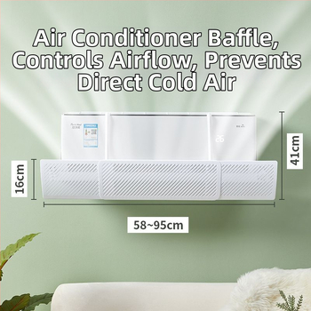 Nástenný univerzálny vysúvací deflektor pre klimatizáciu, perforovaný panel, nastaviteľný prívod vzduchu hore-dole