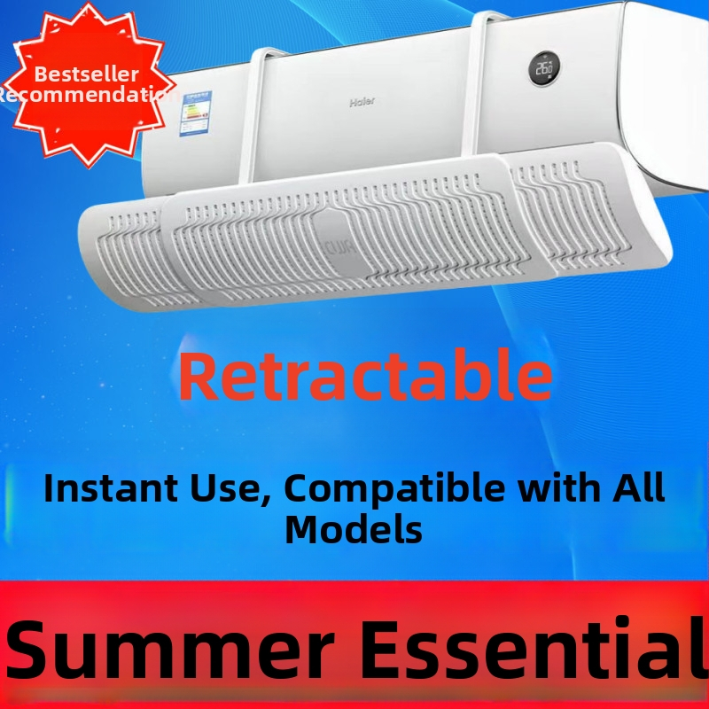 Nástenný univerzálny vysúvací deflektor pre klimatizáciu, perforovaný panel, nastaviteľný prívod vzduchu hore-dole