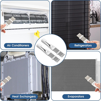 Xingsheng 2-части комплект за климатик: гребен за фините ребра и четка за почистване на намотки, неръждаема стомана