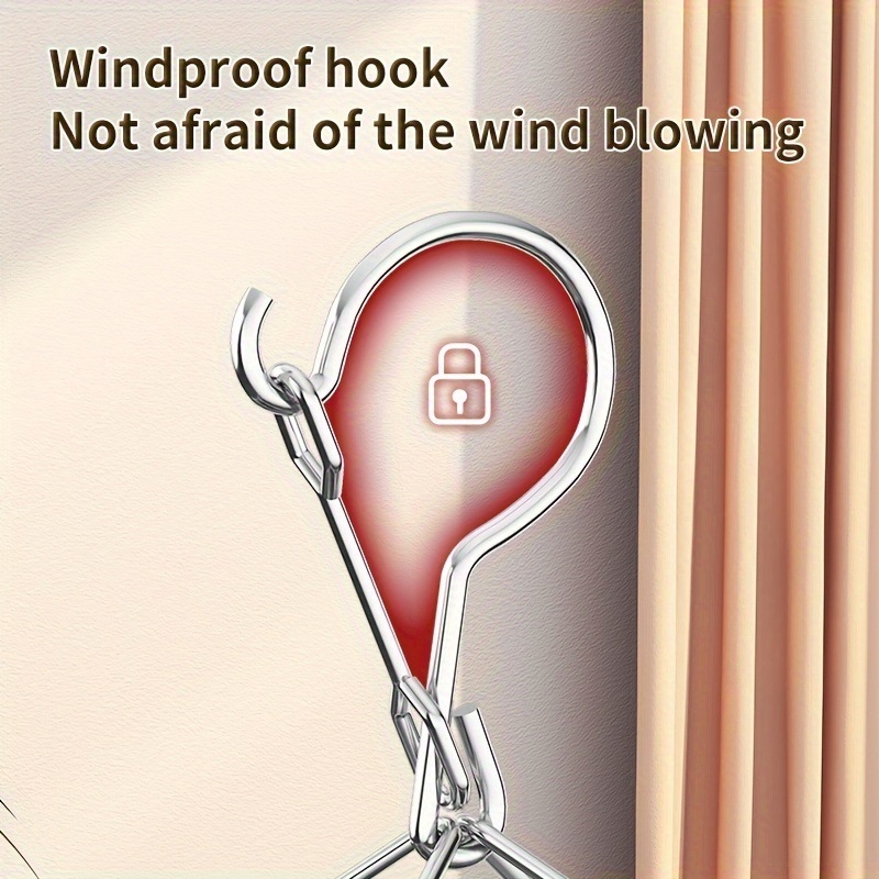 Sistem de uscare haine din oțel inoxidabil, cadru pătrat portabil, cu mai multe cleme pentru șosete, design modern minimalist