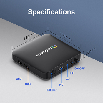 Android TV box s Quad-core A53, Android OS, 1GB RAM, 8GB úložisko, 1920x1080