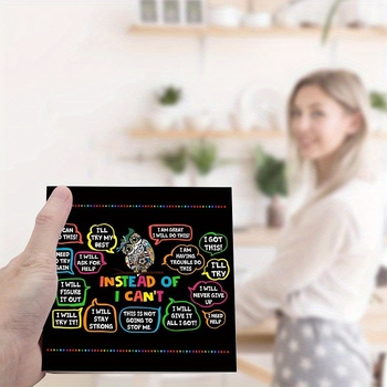 Inspirativan PVC privjesak s porukom 'I can do it' - moderni minimalistički stil, graviranje i ispis, polumanualna i polumehanička izrada