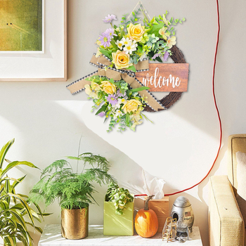 Shun-time Girlanda od svilenih cvjetova za kućnu dekoraciju i ukrašavanje vrata